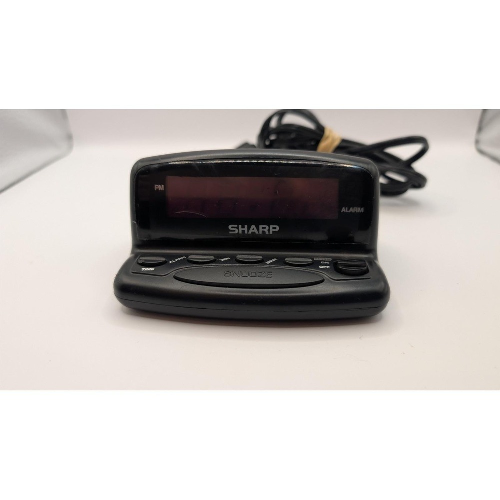 Sharp SPC026 Digital Alarm Clock Red LED Snooze Y2K Early 2000s Tested Working